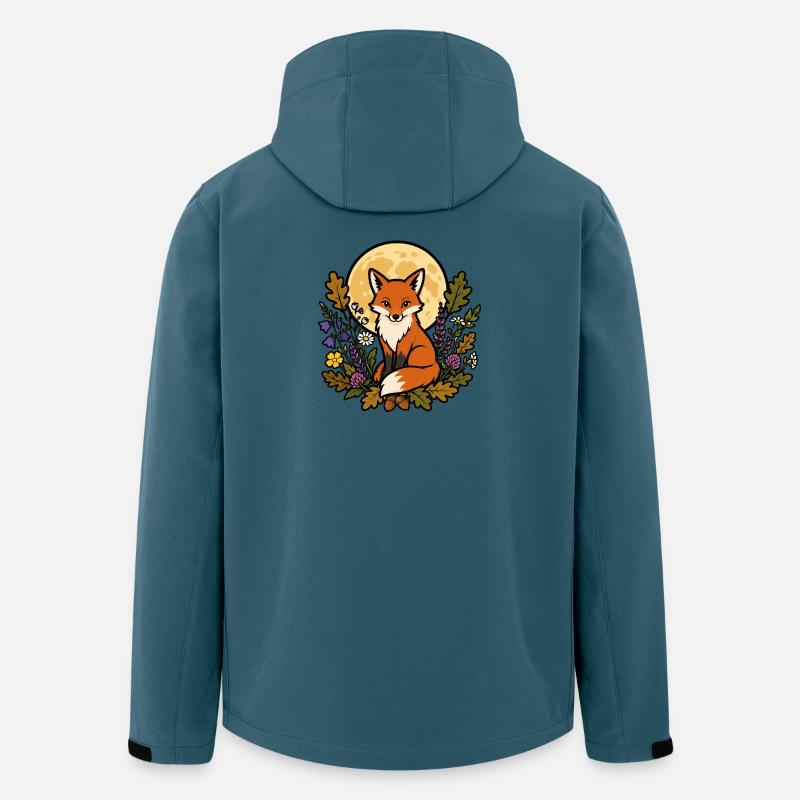 Fox under full flowery moon - Men’s Recycled Softshell Jacket by Stanley/Stella - stargazer
