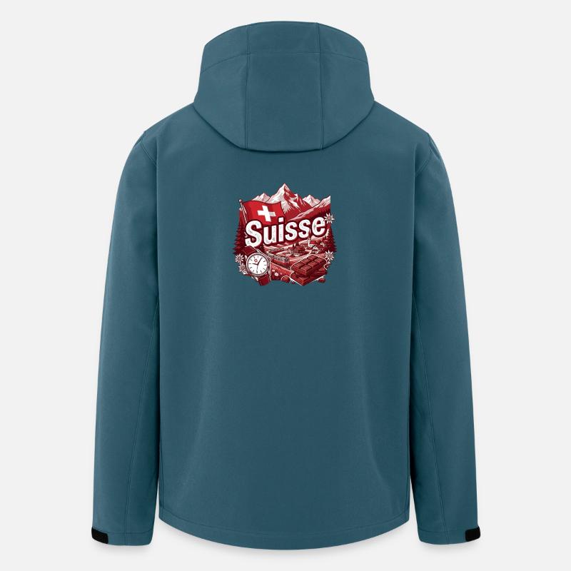 Schweiz, Schweiz Schweiz - Recycelte Männer Softshell-Jacke von Stanley/Stella - Dunkles Petrol