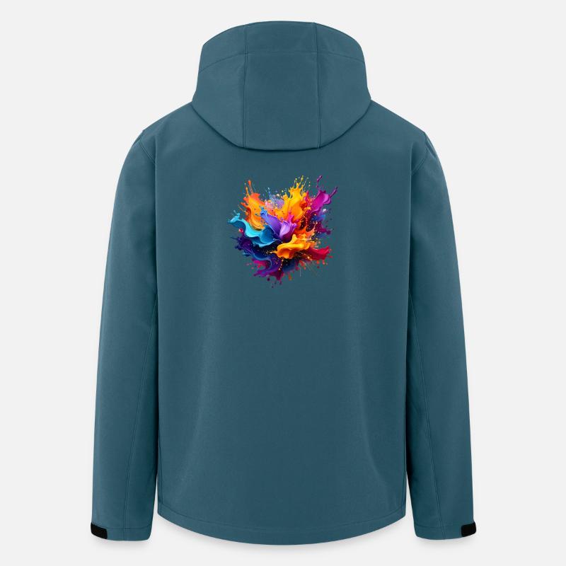 Paint Splash Explosion - Men’s Recycled Softshell Jacket by Stanley/Stella - stargazer