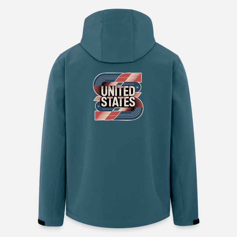 United States  - Recycelte Männer Softshell-Jacke von Stanley/Stella - Dunkles Petrol
