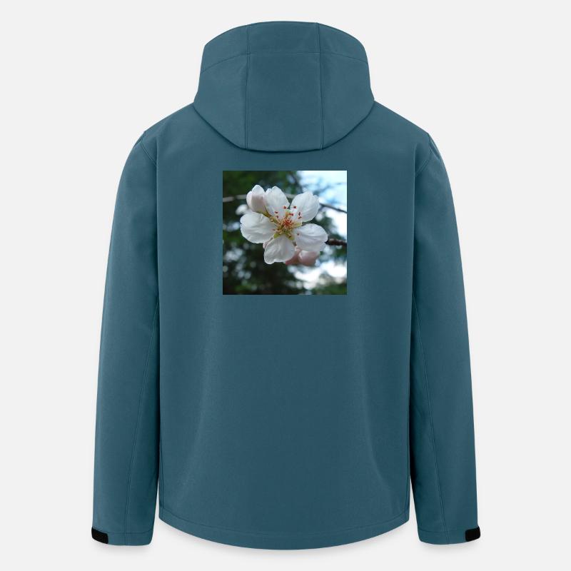 Mandelblüte Frühlingslook 01 - Recycelte Männer Softshell-Jacke von Stanley/Stella - Dunkles Petrol