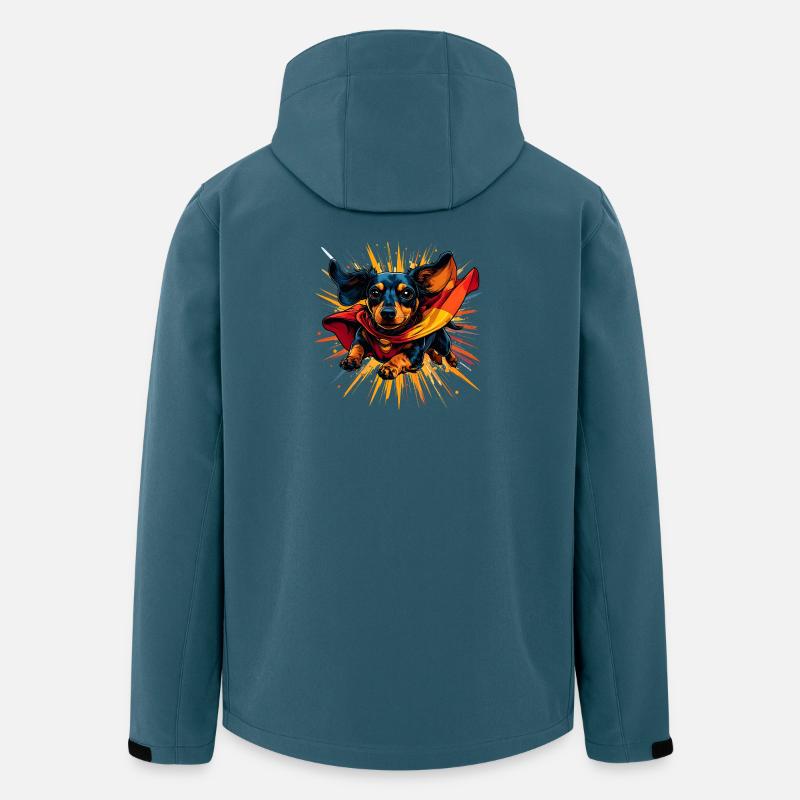 Superhero Dachshund Cape - Men’s Recycled Softshell Jacket by Stanley/Stella - stargazer