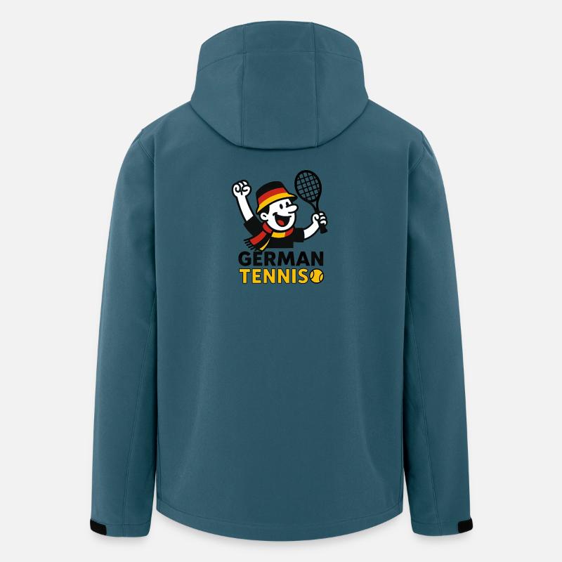 Deutsches Tennis-Maskottchen - Recycelte Männer Softshell-Jacke von Stanley/Stella - Dunkles Petrol