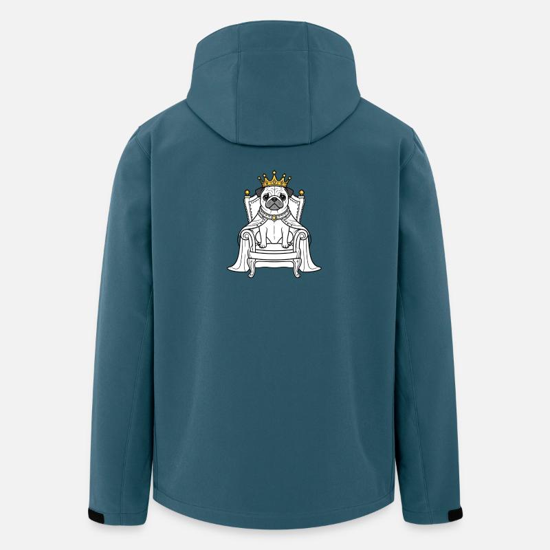 Royal Pug on Throne - Men’s Recycled Softshell Jacket by Stanley/Stella - stargazer