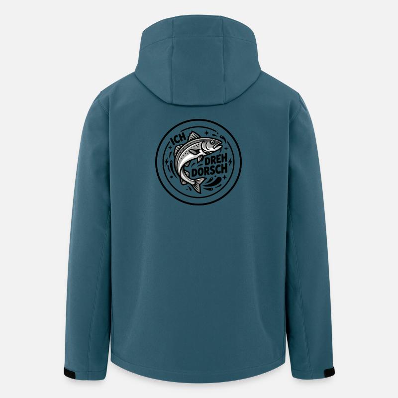 Ich dreh Dorsch - Recycelte Männer Softshell-Jacke von Stanley/Stella - Dunkles Petrol