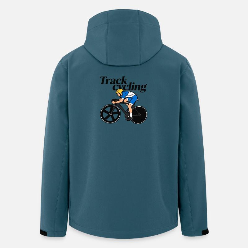 Vélos de piste - Veste softshell homme en polyester recyclé Stanley/Stella - bleu pétrole foncé