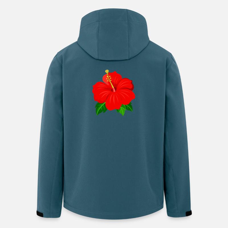 Hibiskusblüte - Recycelte Männer Softshell-Jacke von Stanley/Stella - Dunkles Petrol