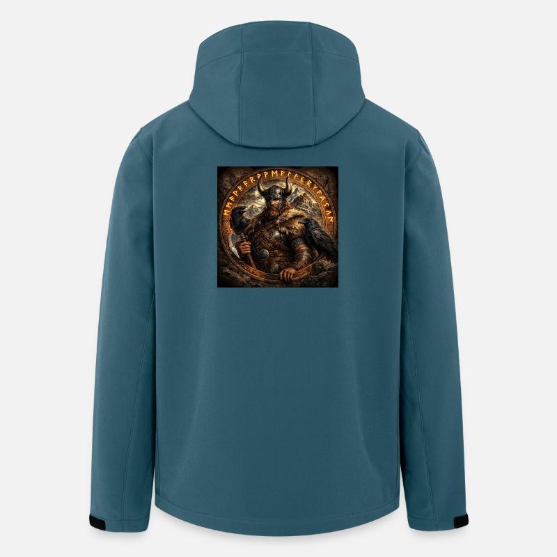Vikinger Krieger im Runenring - Recycelte Männer Softshell-Jacke von Stanley/Stella - Dunkles Petrol