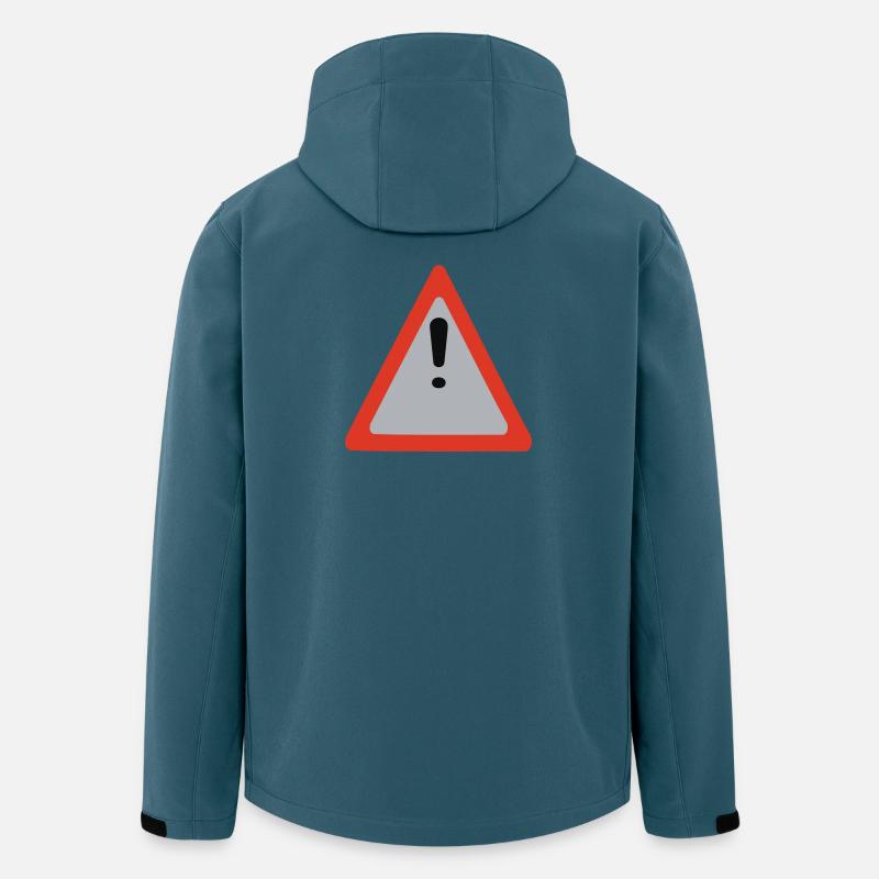 Warnzeichen Dreieck Ausrufezeichen - Recycelte Männer Softshell-Jacke von Stanley/Stella - Dunkles Petrol