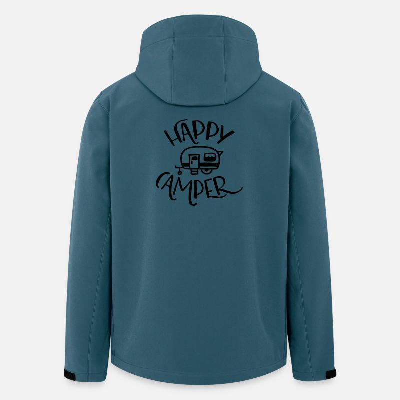 Happy Camper - Recycelte Männer Softshell-Jacke von Stanley/Stella - Dunkles Petrol