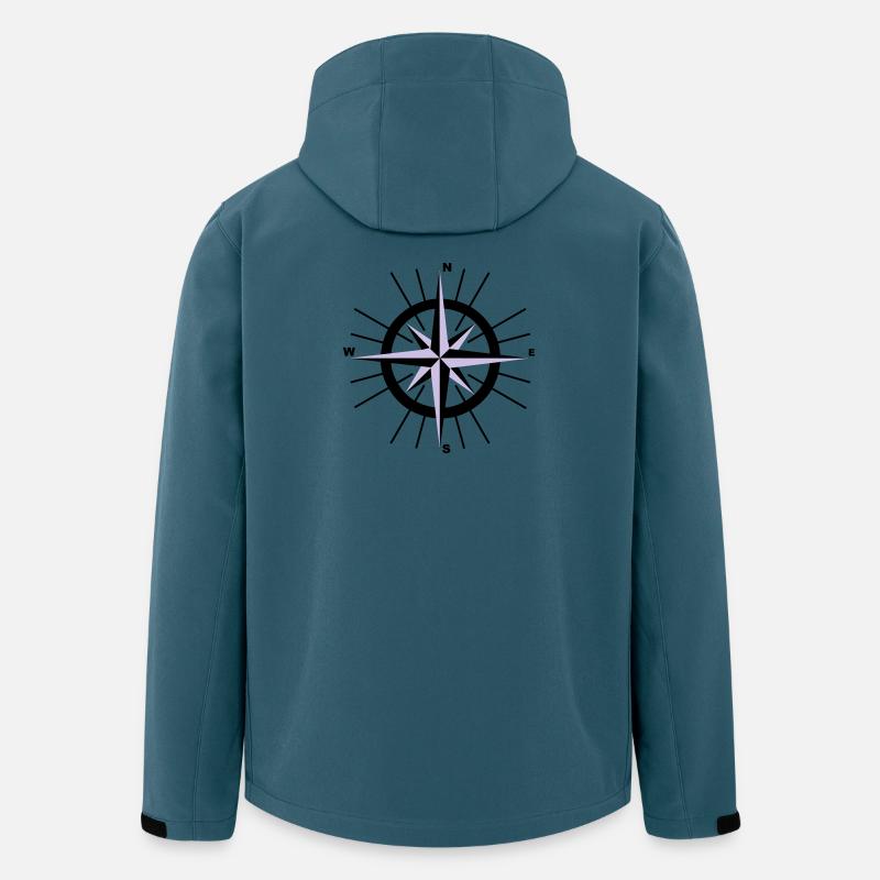 Nautische Kompass - Recycelte Männer Softshell-Jacke von Stanley/Stella - Dunkles Petrol