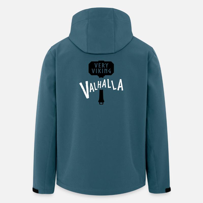 Walhalla Nordisches Krieger-Emblem - Recycelte Männer Softshell-Jacke von Stanley/Stella - Dunkles Petrol