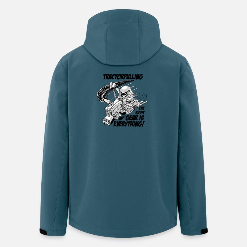 0966 Traktor zieht BW - Recycelte Männer Softshell-Jacke von Stanley/Stella - Dunkles Petrol