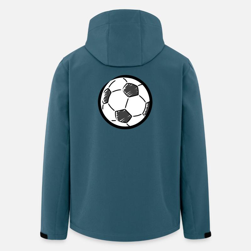 Fußball-Zeichnung - Recycelte Männer Softshell-Jacke von Stanley/Stella - Dunkles Petrol