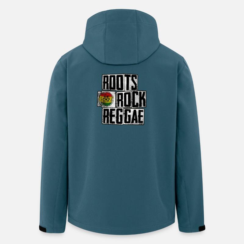 Roots Rock Reggae Design - Recycelte Männer Softshell-Jacke von Stanley/Stella - Dunkles Petrol