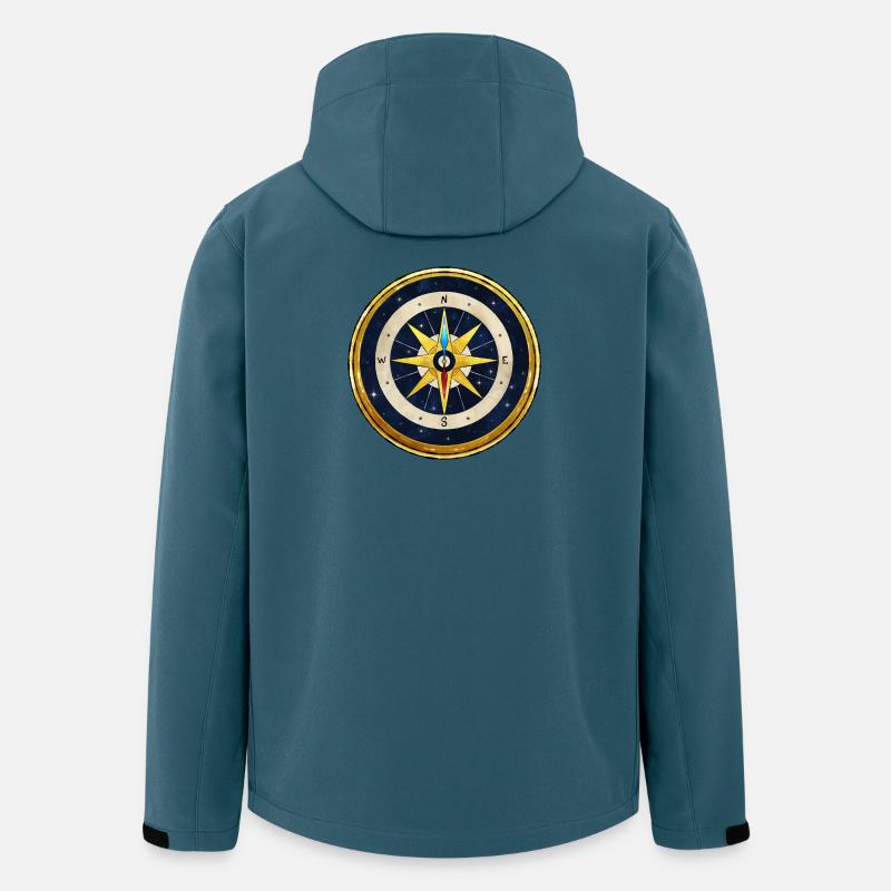 Goldener Kompass - Goldener Kompass - Recycelte Männer Softshell-Jacke von Stanley/Stella - Dunkles Petrol