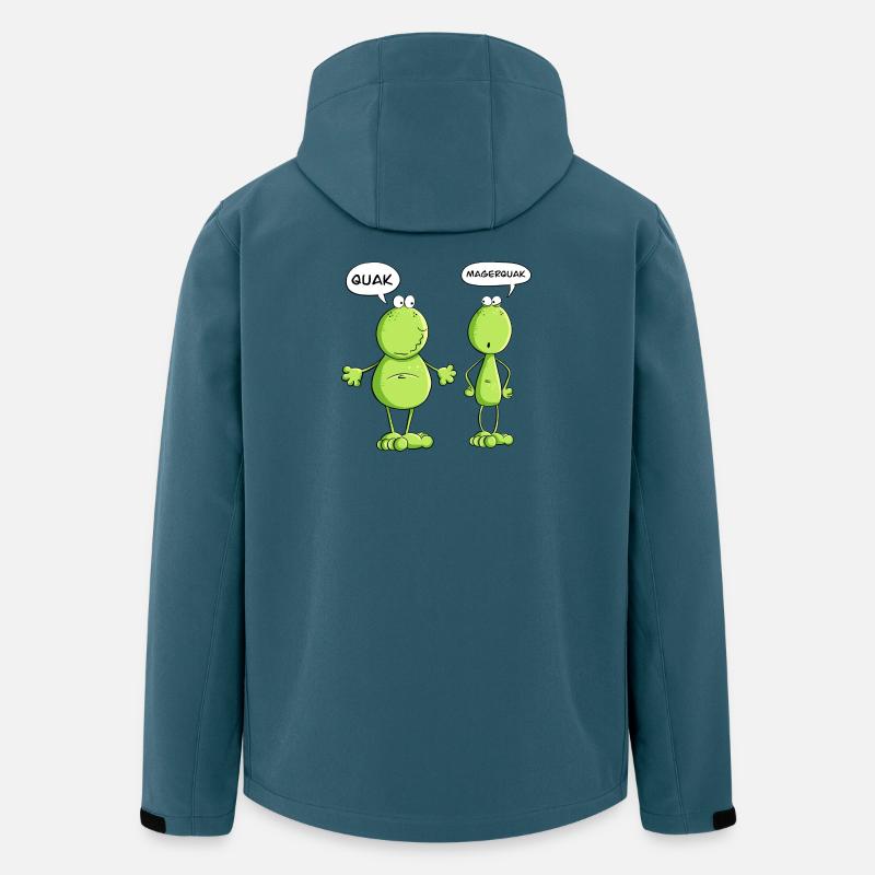 Quak und Magerquak Frosch I Quark Magerquark Fun - Recycelte Männer Softshell-Jacke von Stanley/Stella - Dunkles Petrol
