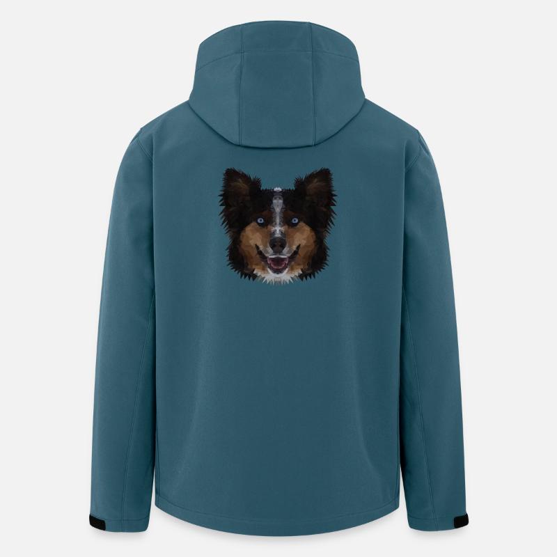 Polygon Hund - Recycelte Männer Softshell-Jacke von Stanley/Stella - Dunkles Petrol