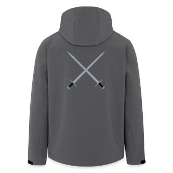 Gekreuzte Schwerter. - Recycelte Männer Softshell-Jacke von Stanley/Stella - Dunkles Petrol - Hinten - AI Model Male 185 light (185cm)