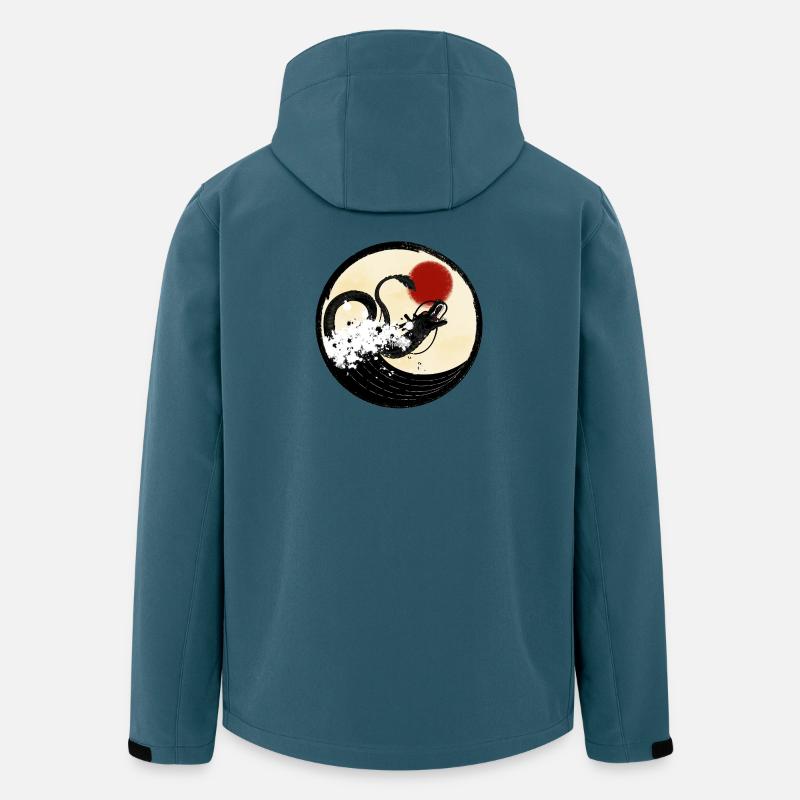 Chinesischer Drache - Recycelte Männer Softshell-Jacke von Stanley/Stella - Dunkles Petrol