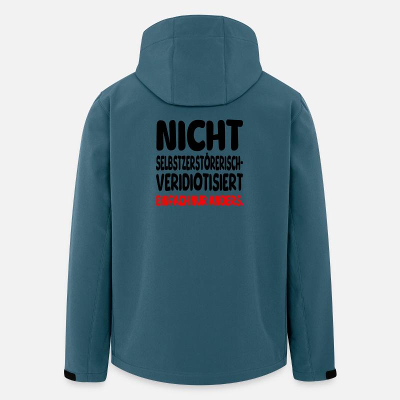 einfach nur anders - Recycelte Männer Softshell-Jacke von Stanley/Stella - Dunkles Petrol