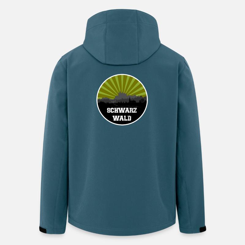 Schwarzwald Retro Skyline - Recycelte Männer Softshell-Jacke von Stanley/Stella - Dunkles Petrol