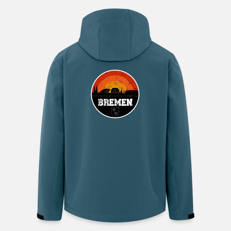 Horizon de Brême - Veste softshell homme en polyester recyclé Stanley/Stella - bleu pétrole foncé
