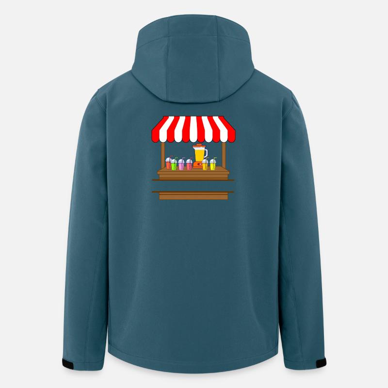Marktstand mit Smoothies - Recycelte Männer Softshell-Jacke von Stanley/Stella - Dunkles Petrol