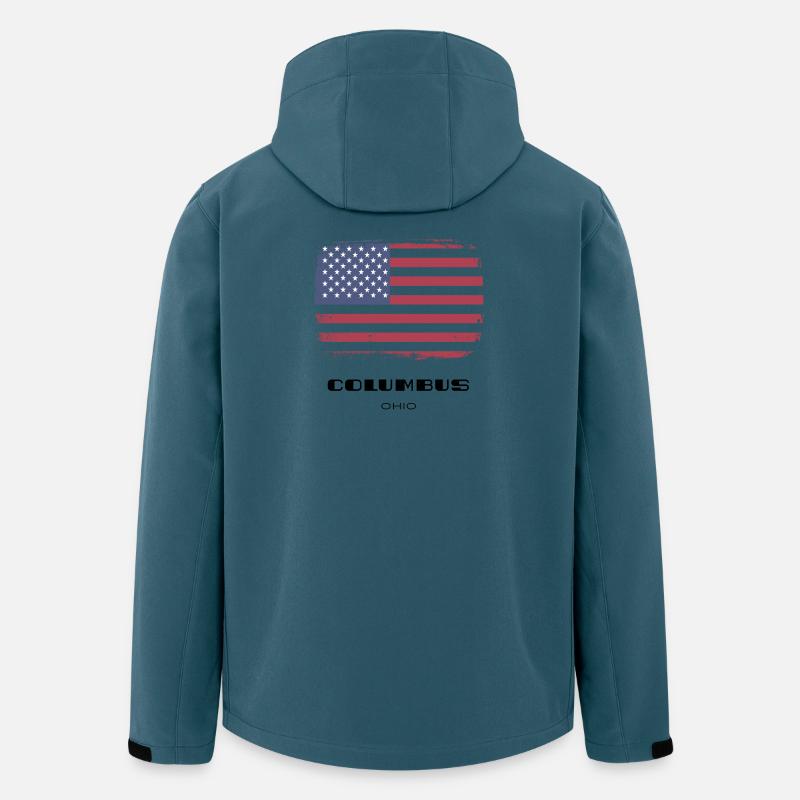 Columbus, Ohio, USA - Recycelte Männer Softshell-Jacke von Stanley/Stella - Dunkles Petrol