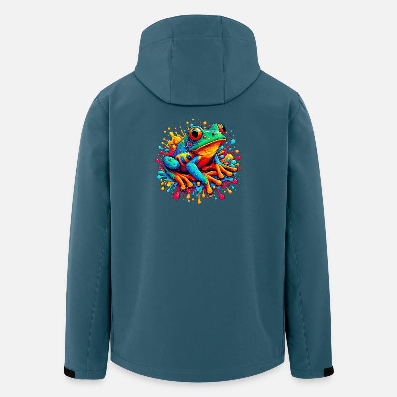 Frosch - Recycelte Männer Softshell-Jacke von Stanley/Stella - Dunkles Petrol