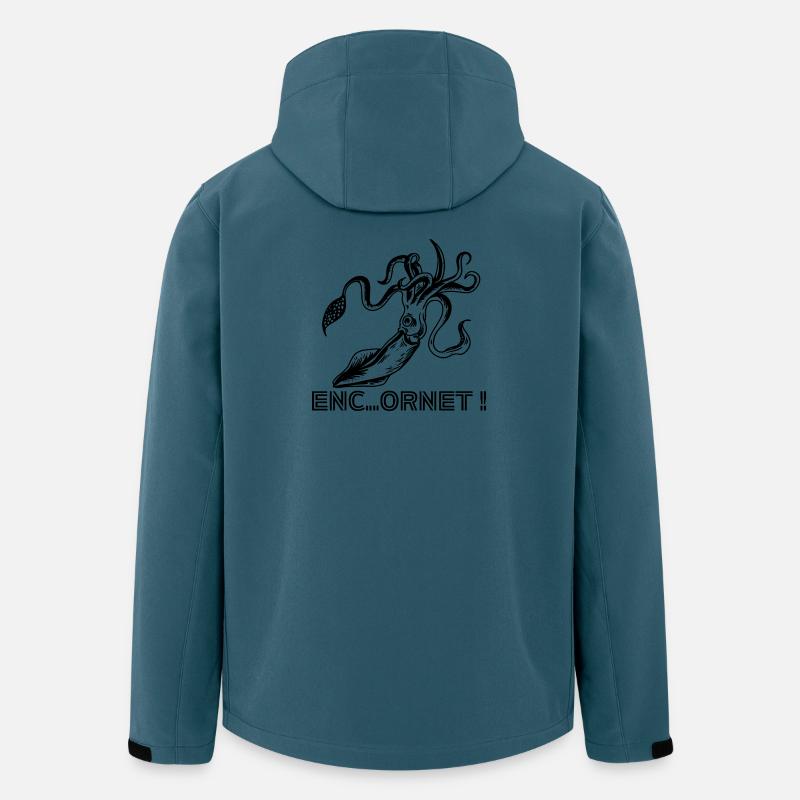 ENC....ORNET ! - Veste softshell homme en polyester recyclé Stanley/Stella - bleu pétrole foncé