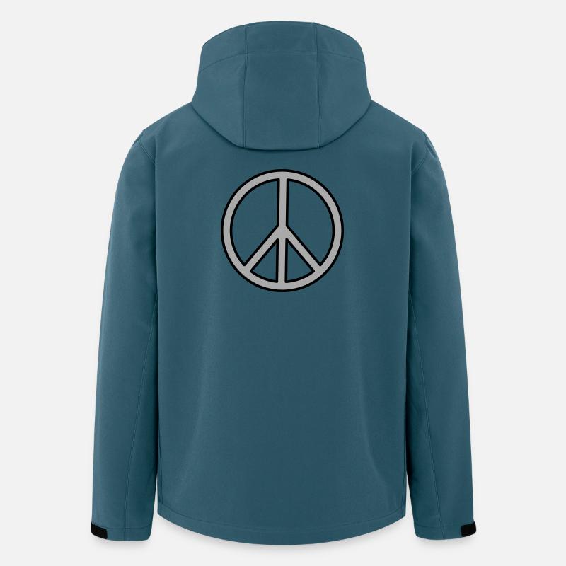 Peace Zeichen - Recycelte Männer Softshell-Jacke von Stanley/Stella - Dunkles Petrol