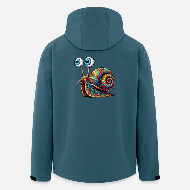 Escargot - Veste softshell homme en polyester recyclé Stanley/Stella - bleu pétrole foncé