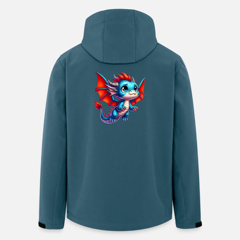 Drache - Recycelte Männer Softshell-Jacke von Stanley/Stella - Dunkles Petrol