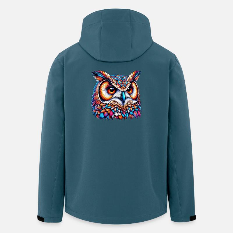 Hibou - Veste softshell homme en polyester recyclé Stanley/Stella - bleu pétrole foncé