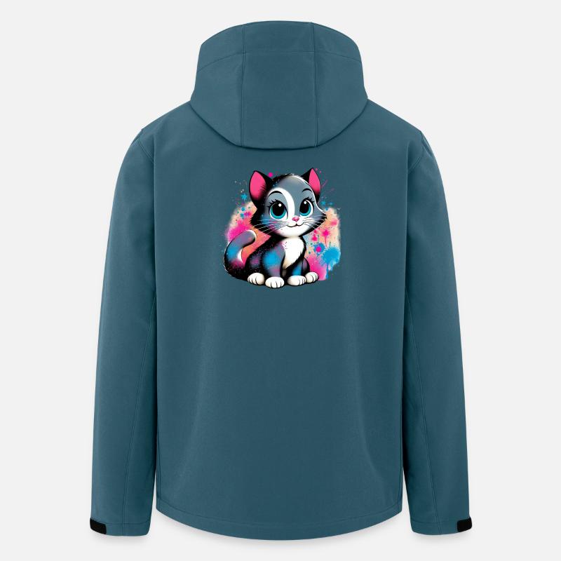Chat - Veste softshell homme en polyester recyclé Stanley/Stella - bleu pétrole foncé