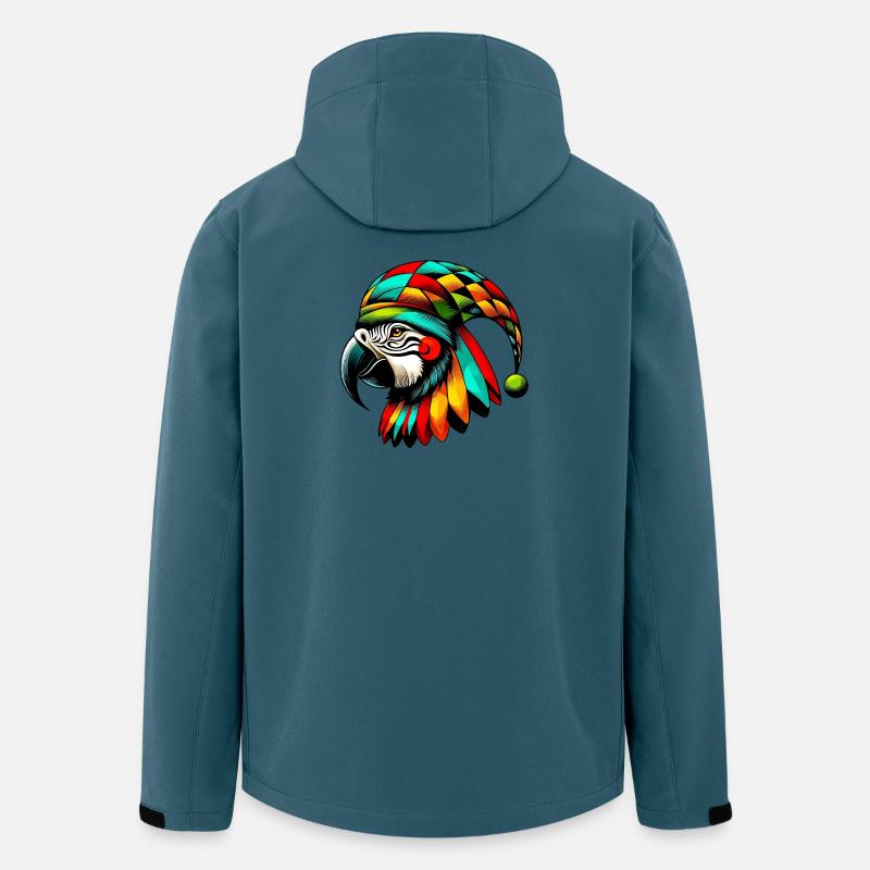 Harlekin Papagei - Recycelte Männer Softshell-Jacke von Stanley/Stella - Dunkles Petrol