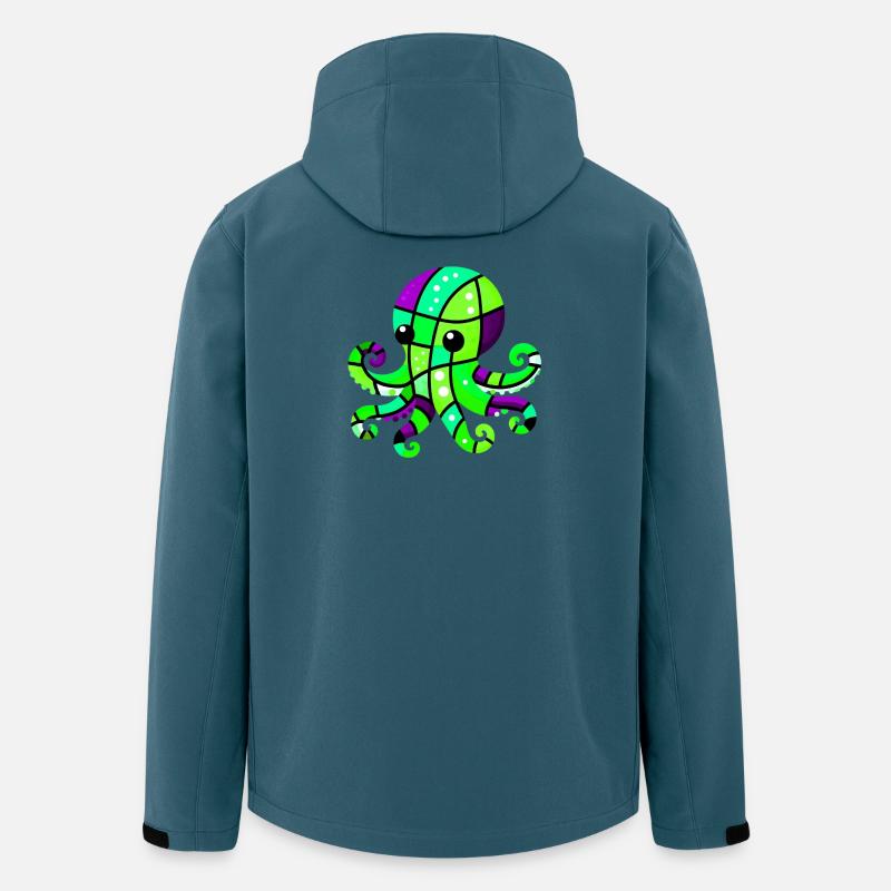 Krake - Recycelte Männer Softshell-Jacke von Stanley/Stella - Dunkles Petrol