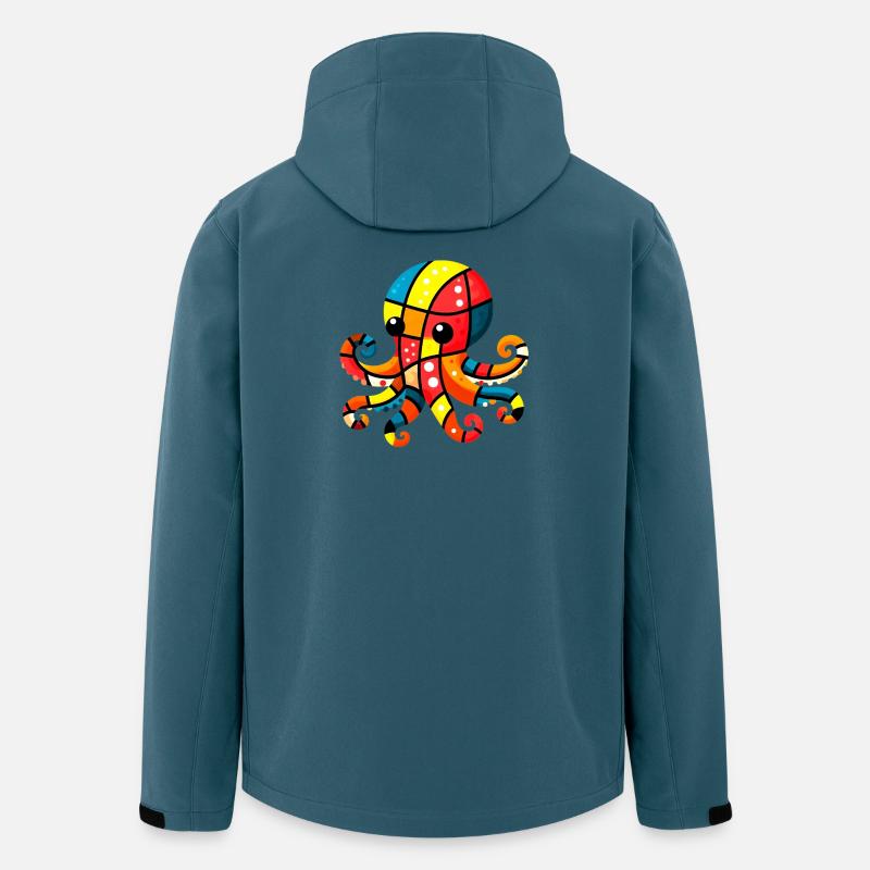 Krake - Recycelte Männer Softshell-Jacke von Stanley/Stella - Dunkles Petrol