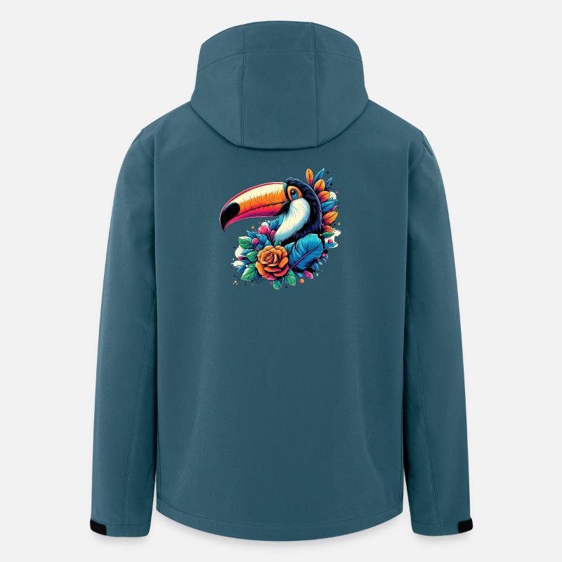 Tukan - Recycelte Männer Softshell-Jacke von Stanley/Stella - Dunkles Petrol