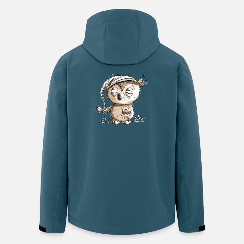 Kleine Nachteule Eule - Recycelte Männer Softshell-Jacke von Stanley/Stella - Dunkles Petrol