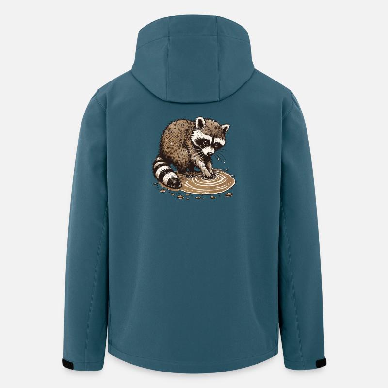 Waschbär - Recycelte Männer Softshell-Jacke von Stanley/Stella - Dunkles Petrol
