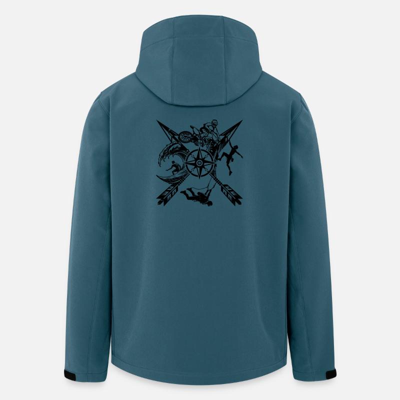 Bitte laden Sie das Designbild hoch - Recycelte Männer Softshell-Jacke von Stanley/Stella - Dunkles Petrol
