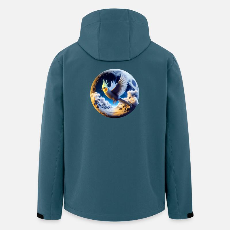 Nymphensittich (22) - Recycelte Männer Softshell-Jacke von Stanley/Stella - Dunkles Petrol