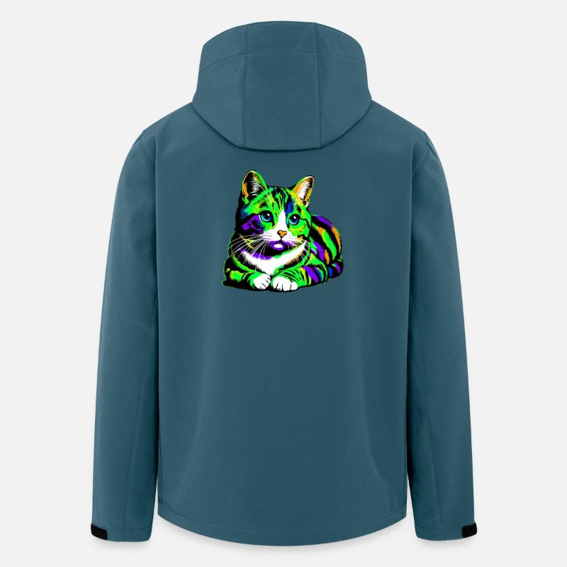 Chat - Veste softshell homme en polyester recyclé Stanley/Stella - bleu pétrole foncé