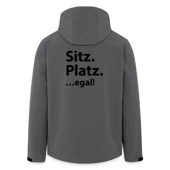 Sitz Platz egal - Recycelte Männer Softshell-Jacke von Stanley/Stella - Dunkles Petrol - Hinten - AI Model Male 185 light (185cm)