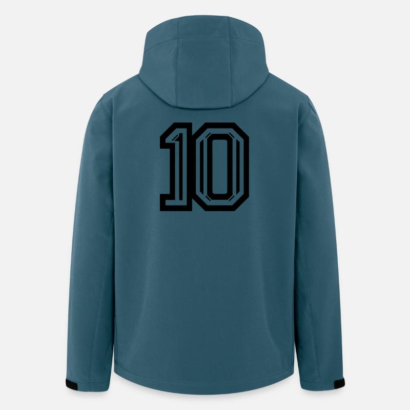 Stylische Nummer 10 Grafik - Recycelte Männer Softshell-Jacke von Stanley/Stella - Dunkles Petrol