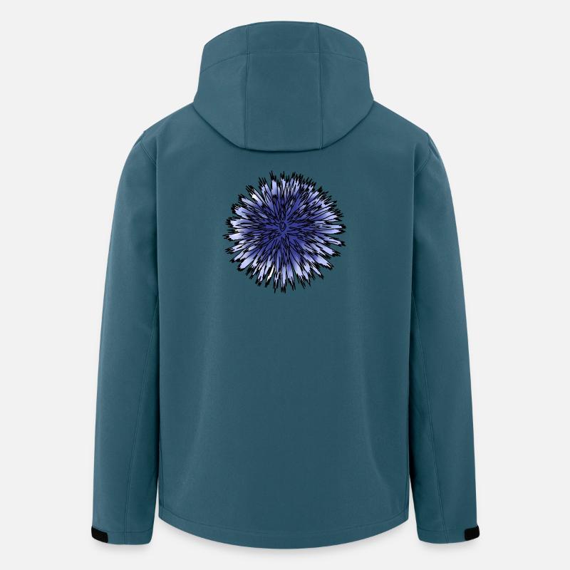 Blaue Distelblume - Recycelte Männer Softshell-Jacke von Stanley/Stella - Dunkles Petrol