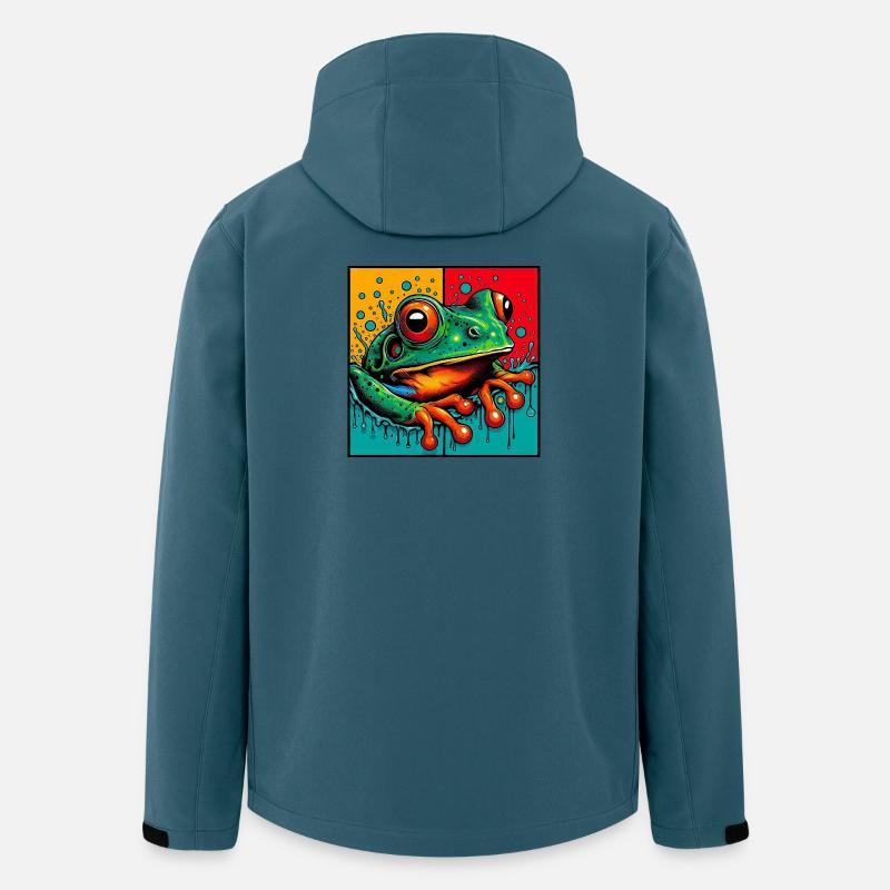 Frosch - Recycelte Männer Softshell-Jacke von Stanley/Stella - Dunkles Petrol