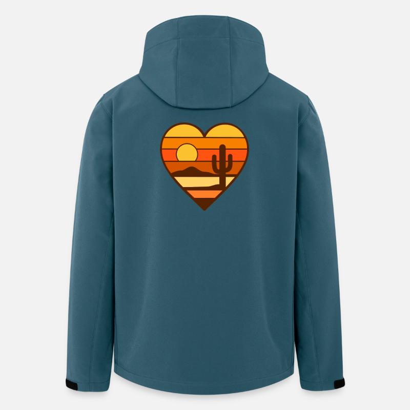 Herz Desertsonne Design - Recycelte Männer Softshell-Jacke von Stanley/Stella - Dunkles Petrol